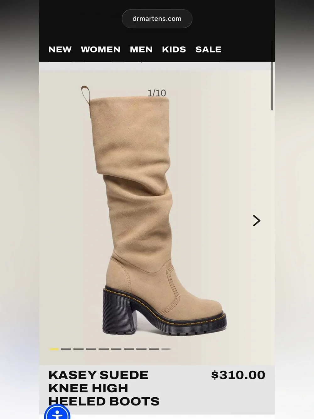 (NWT) Dr Martens Suede Tan Boots